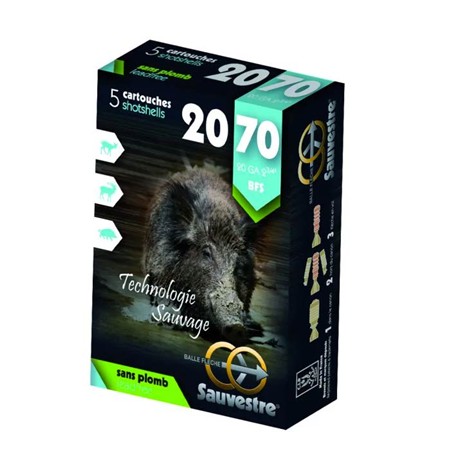 Cartouche De Chasse Sauvestre Sans Plomb Bfs - 20.6G - Calibre 20/70