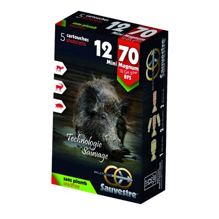 Cartouche De Chasse Sauvestre Sans Plomb Mini Mag Ogive Bfs - 20.6G - Calibre 12/70