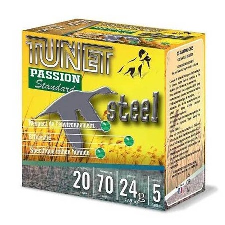 Cartouche De Chasse Tunet Acier Standard - 24G - Calibre 20