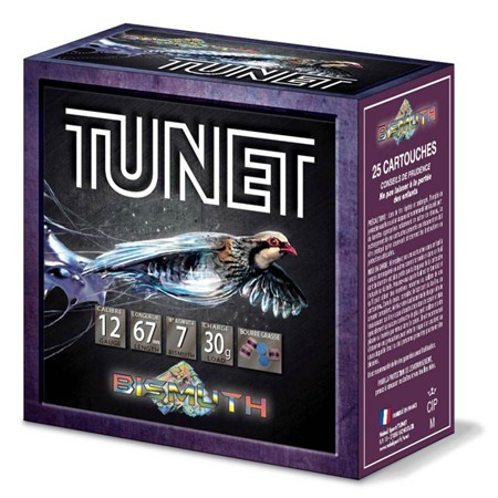 Cartouche De Chasse Tunet Bismuth Perdrix Std - 30G - Calibre 12