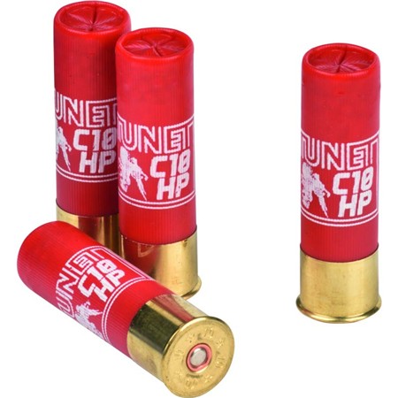 CARTOUCHE DE CHASSE TUNET CALIBRE 10 PLOMB HP - 64G - CALIBRE 10/89