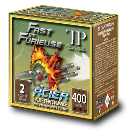 Cartouche De Chasse Tunet Fast Et Furieuse Acier - 30G - Calibre 20