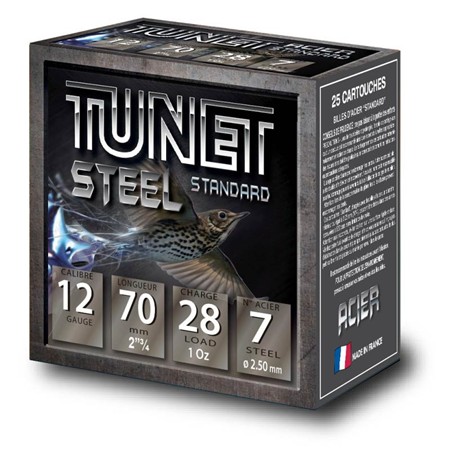 Cartouche De Chasse Tunet Grives Steel - 28G - Calibre 12