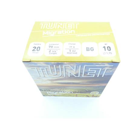 Cartouche De Chasse Tunet Migration - 28G - Calibre 20 - N°10