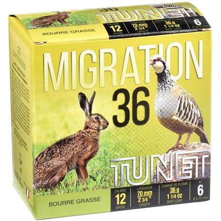 Cartouche De Chasse Tunet Migration 36 - 36G - Calibre 12