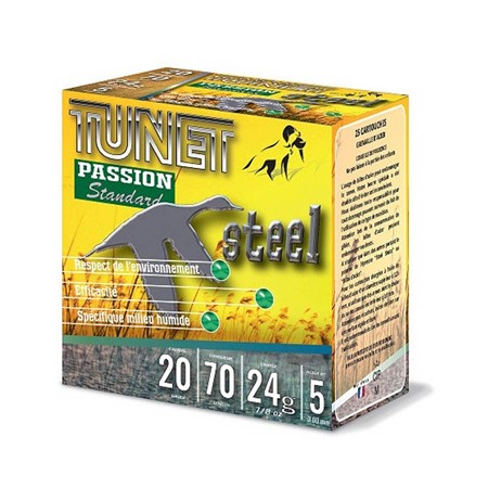 Cartouche De Chasse Tunet Passion Steel Std - 24G - Calibre 20