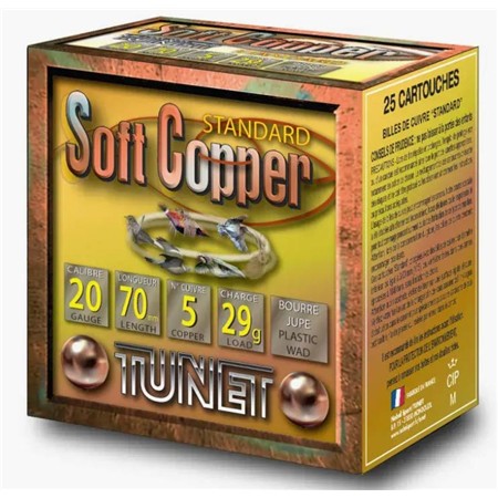 Cartouche De Chasse Tunet Soft Copper Std - 29G - Calibre 20