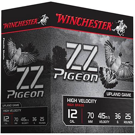Cartouche De Chasse Winchester Zz Pigeon - 30G - Calibre 20