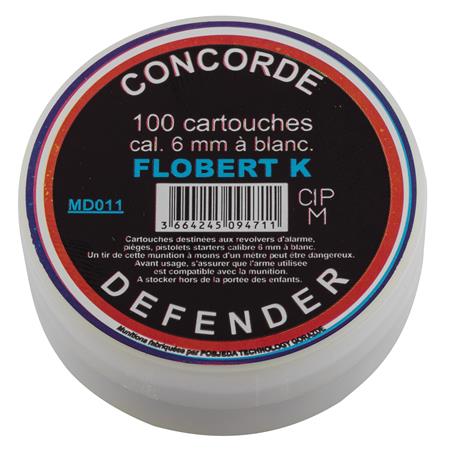 CARTOUCHES À BLANC CONCORDE DEFENDER - CALIBRE 6MM FLOBERT