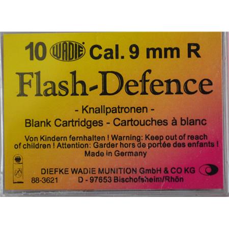 CARTOUCHES À BLANC WADIE FLASH DEFENCE - CALIBRE 9MM / 380