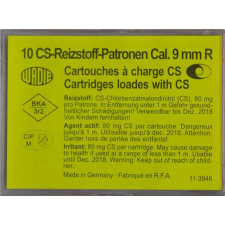 Cartouches À Gaz Wadie Cs - Calibre 9Mm / 380