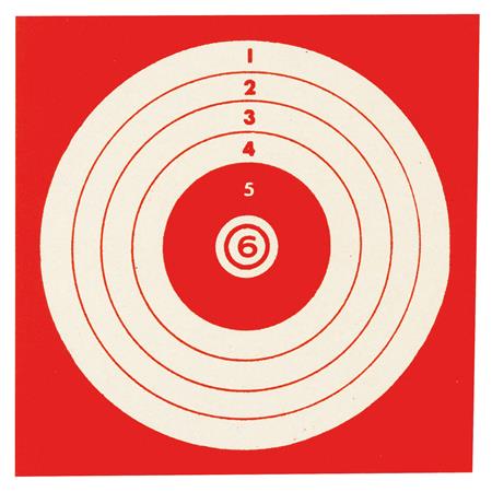 Cibles Januel - Rouge - 10X10 - Par 100