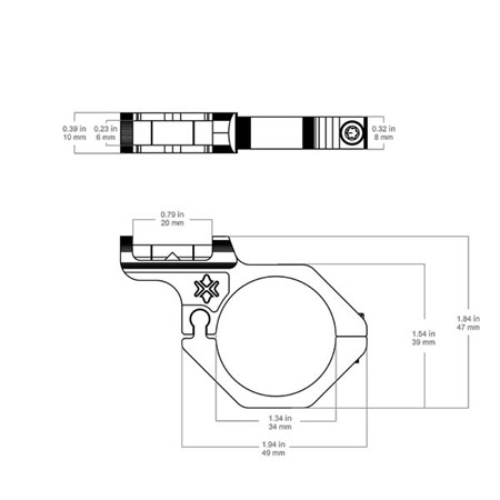 COLLIER DE MONTAGE VECTOR OPTICS NIVEAU À BULLE