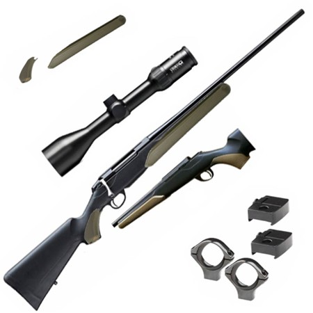 Kit Carabine A Verrou Tikka T3x Lite 222 Remington + Ranger 3-12X56 + Collier + Embase + Poignée