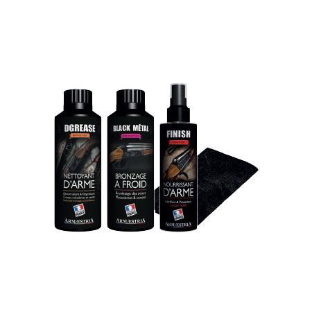 KIT ENTRETIEN ARMAESTRIA 250 DGREASE + BLACK METAL + FINISH