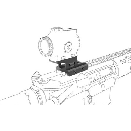 MONTAGE PICATINNY HAUT VECTOR OPTICS PLATINE POINT ROUGE
