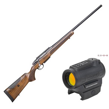 Pack Carabine À Verrou Ata Arms Turqua Crosse Busc Réglable 30-06 Sprg + Point Rouge Holosun Aro