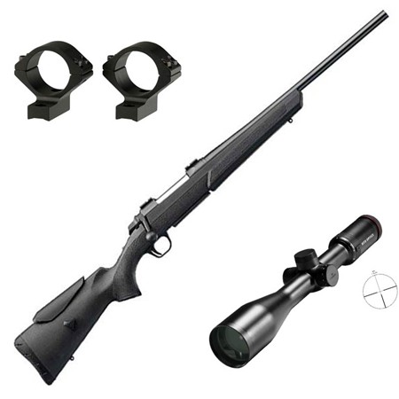 Pack Carabine À Verrou Browning A-Bolt 3+ Black Beast Threaded 30.06 + Lunette  Kite 3-12 X 50 + Colliers De Montage