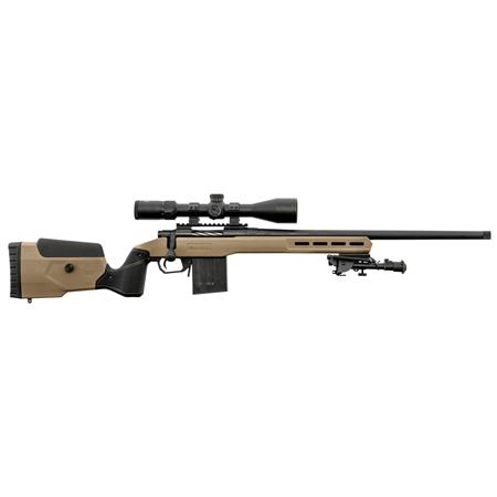 PACK CARABINE À VERROU MOSSBERG LR TACTICAL RTI 6-24X50 BIPIED HARRIS