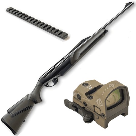 Pack Carabine Semi-Automatique Benelli Argo + Point Rouge Sightmark Mini Shot M-Spec Lqd Fde + Rail Picatinny - Calibre 300 Winchester Magnum