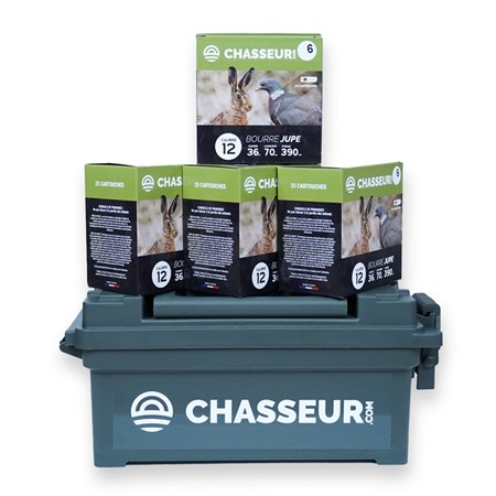 Pack Cartouches De Chasse Pigeon Chasseur.Com Bourre Jupe 36G - Calibre 12 - Par 100