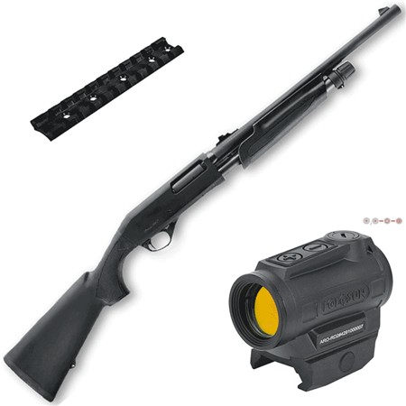 Pack Fusil À Pompe Stoeger P3000r + Point Rouge Holosun Aro + Rail Picatinny