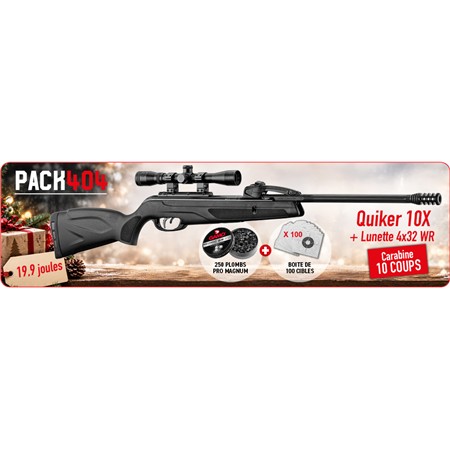 PACK NOËL CARABINE AIR COMPRIMÉ GAMO 2026 QUIKER 10X
