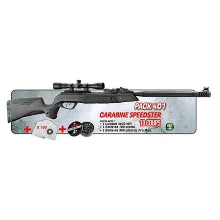 PACK NOËL CARABINE AIR COMPRIMÉ GAMO SPEEDSTER