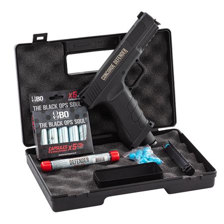 PACK PISTOLET BALLE CAOUTCHOUC CONCORDE DEFENDER CD50