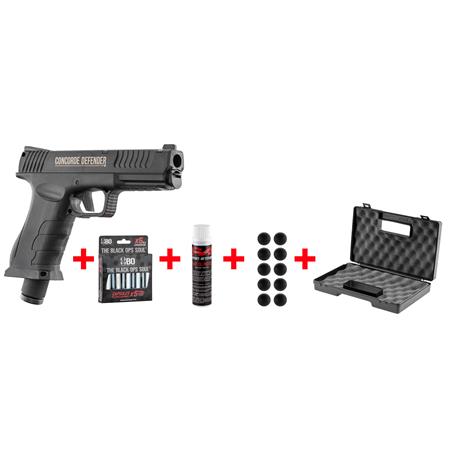Pack Pistolet Balle Caoutchouc Concorde Defender Cd50
