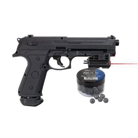 Pack Pistolet Balle Caoutchouc Ltl Alfa 1,50 Co2 + Laser