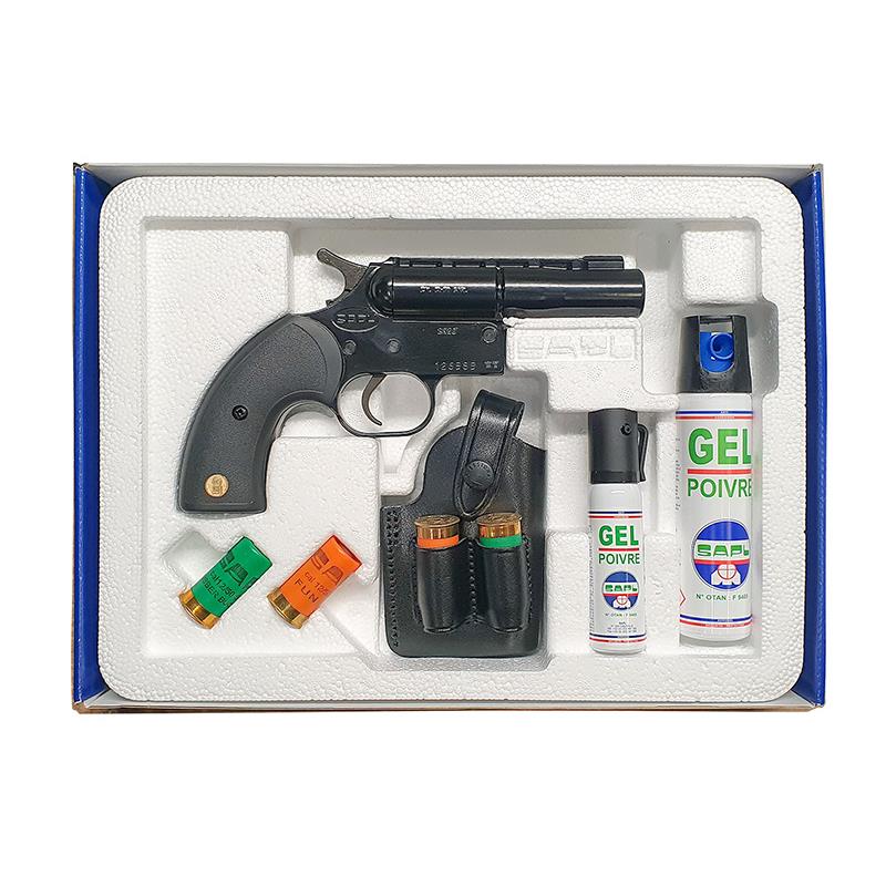Pack pistolet balle caoutchouc sapl gc27 pack securite